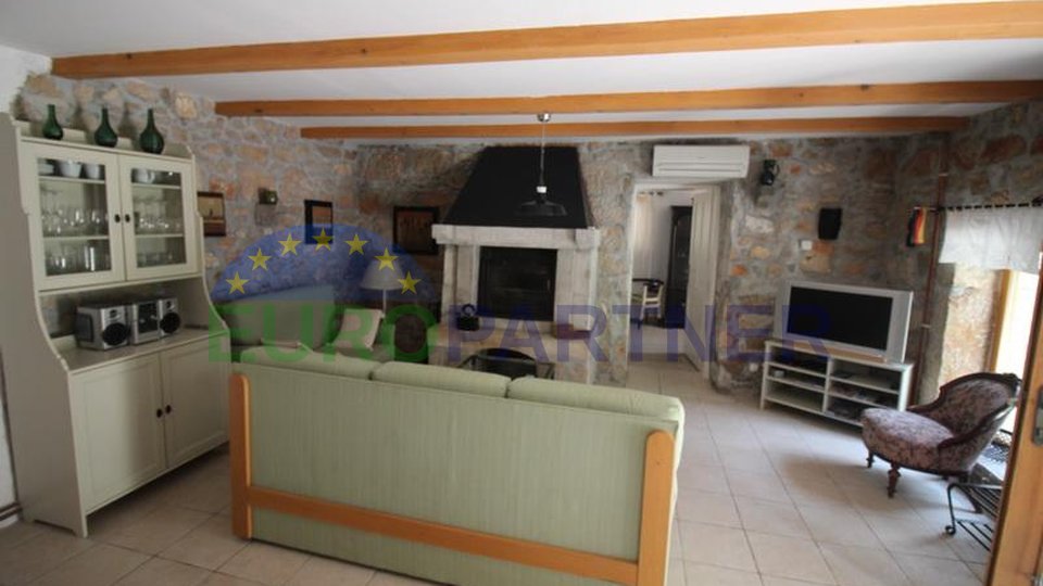 Malinska-Krk, two exclusive stone houses with swimming pool and large olive grove
