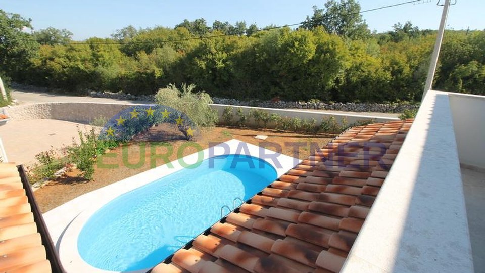 Newly built house with pool and sea view, island of Krk