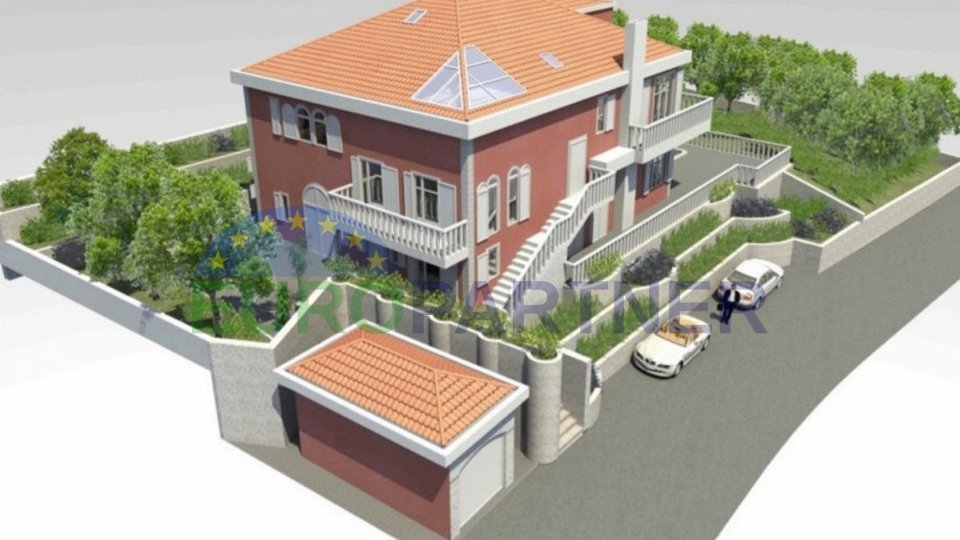 Zemljište sa građevinskom dozvolom i planom izgradnje za vilu, otok Brač-Milna
