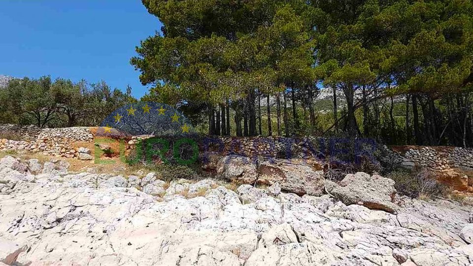 TOP LOCATION - ISLAND HVAR- first row to the sea-building plot