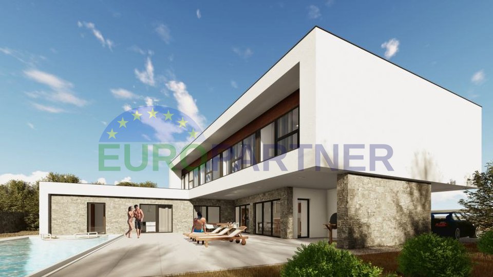 An innovative construction project on a plot of 23,642m2 with Integral Hotel 5 * and 7 modern villas 5 *, Kastel-Buje
