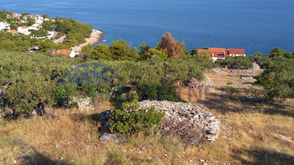 Building land only 100m from the sea, Postira Brač