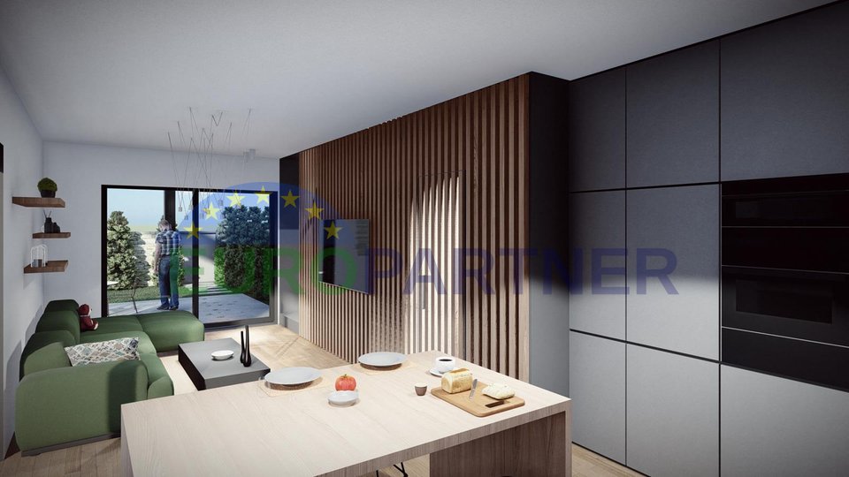 Moderne villette a schiera con vista mare