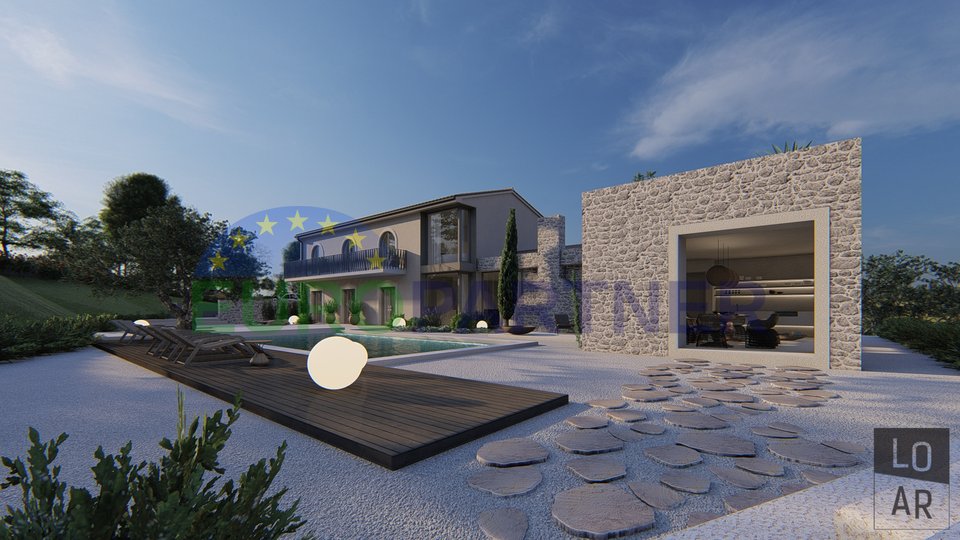 House, modern design, with a beautiful view