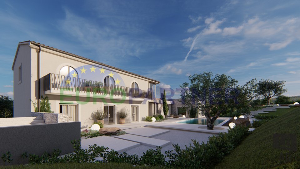 Extravagant villa design with an interesting combination of elements that fit perfectly into the environment.
