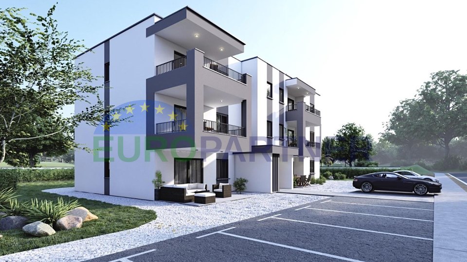Stan na prvom katu sa dvije spavaće sobe, novogradnja, blizina Poreča