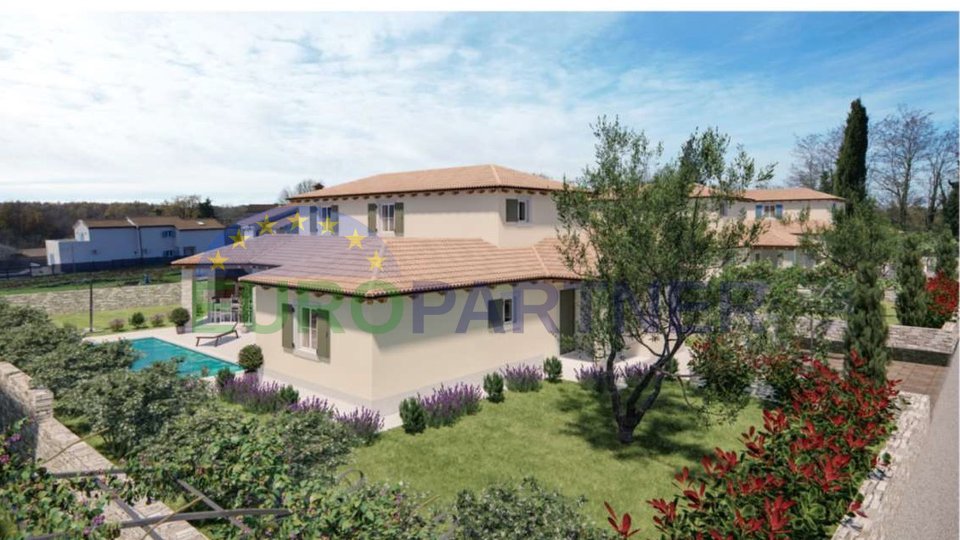 Svetvinčenat area - new villa in Istrian style 187m2 with swimming pool