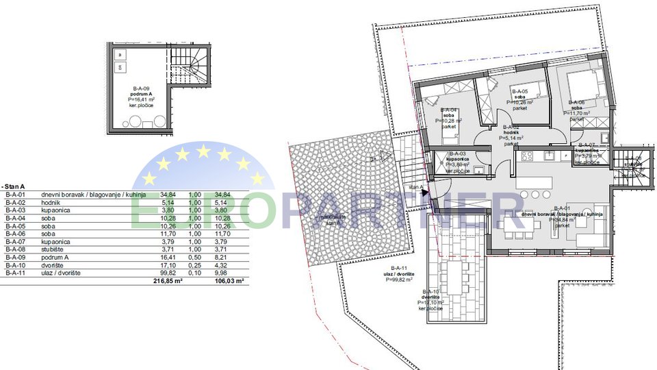 Luxury apartment on the ground floor with sea view, new building, Poreč