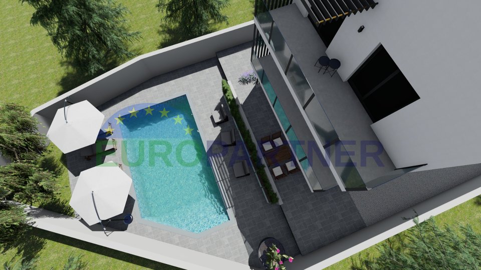Dvoetažni stan na Pagu s vrtom i bazenom, 85.50 m2, prodaja