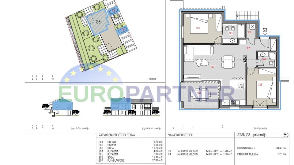 Hochwertiger Neubau auf M. Lošinj, 3 Zimmer, 78 m2, zu verkaufen