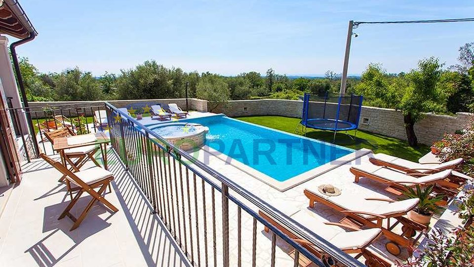 Villa situated on a hill with a beautiful view of the sea