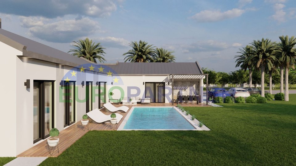 Land with a construction project for a villa, Tinjan