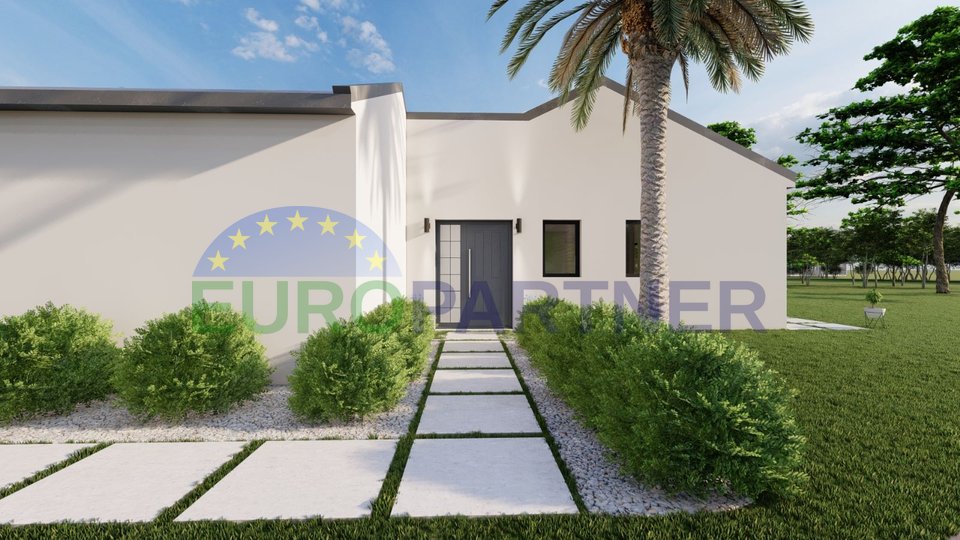Land with a construction project for a villa, Tinjan