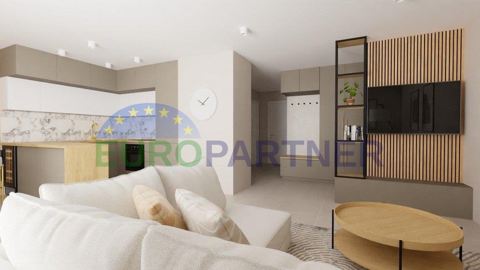 Luxurious apartment on the ground floor with a yard, new building, Poreč, 1 km from the sea