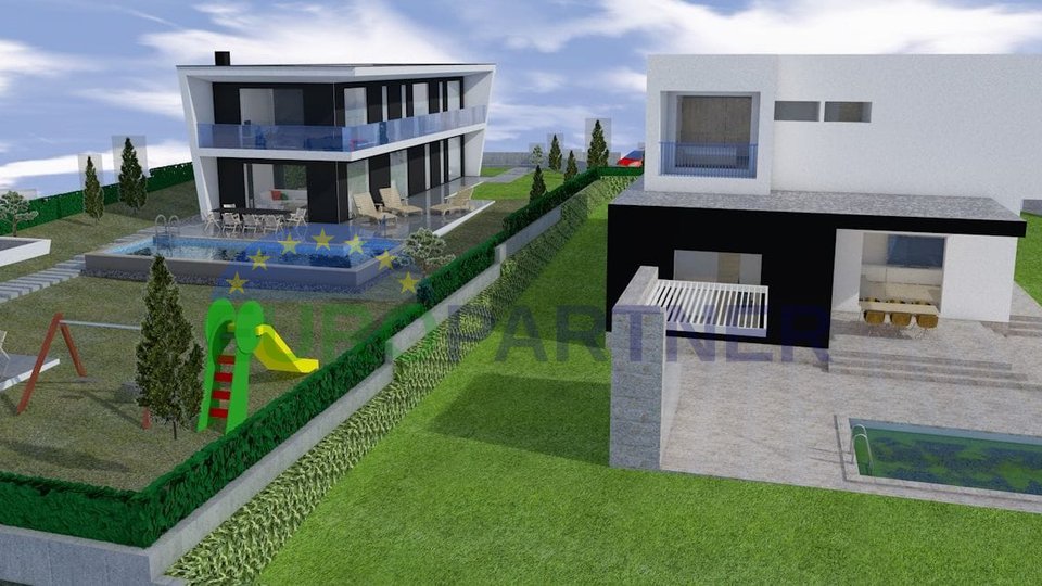 Eine moderne vila  in der Istrien im Bau