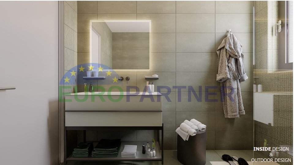 Apartment on the ground floor of a luxurious new building in the very center of beautiful Rovinj
