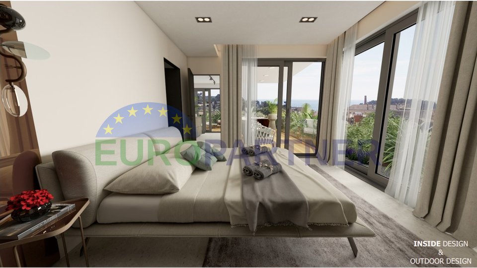 Luxury penthouse with sea view in the very center of Rovinj