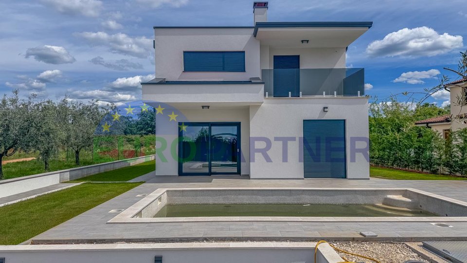 Poreč 5km, new villa with pool, modern design