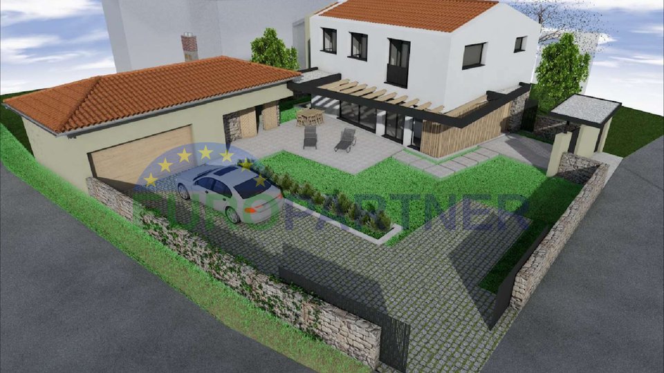 Bereich Poreč, Haus zur Renovierung mit Baugenehmigung und Projekt