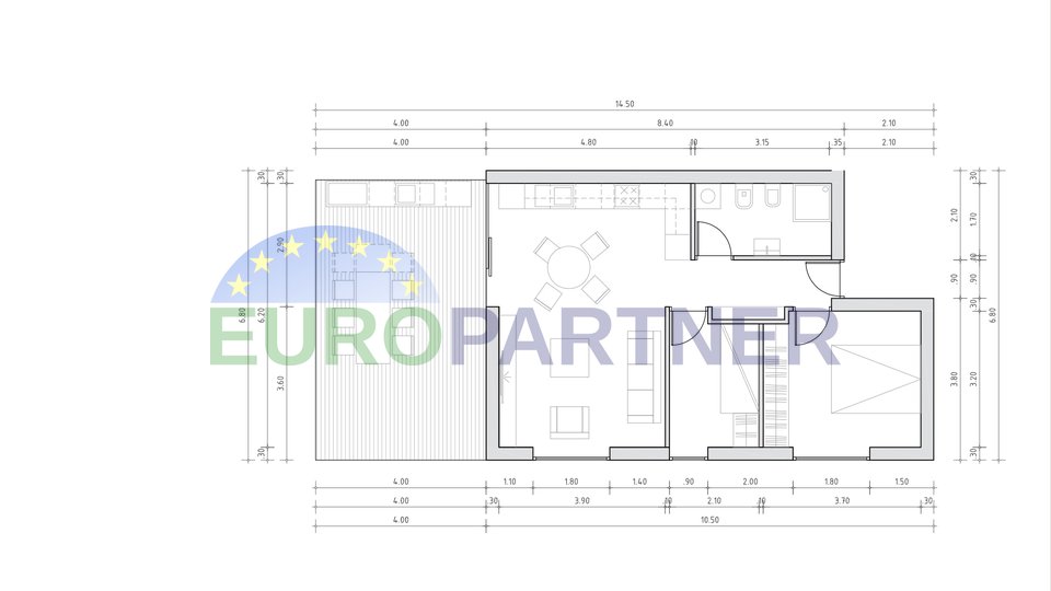 Cittanova, appartamento al piano terra 400 m dal mare