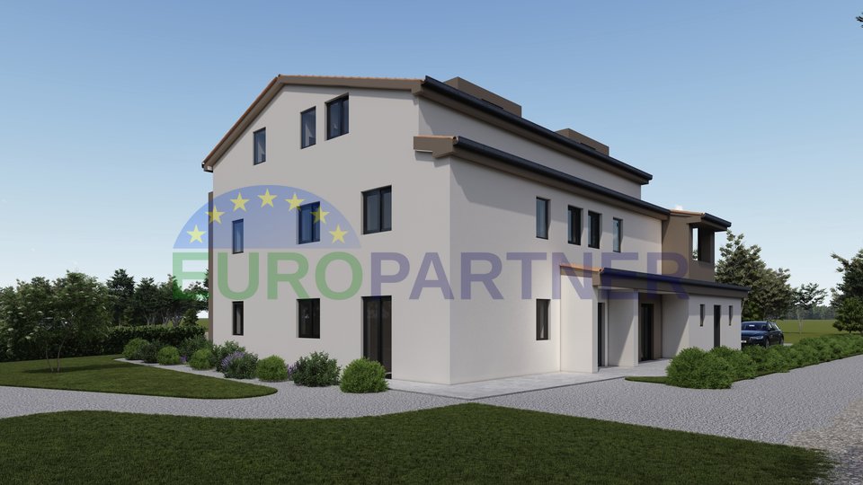 Istria, two-bedroom apartment on the first floor of a new building near Poreč