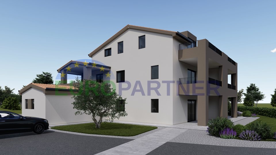 Istria, two-bedroom apartment on the first floor of a new building near Poreč