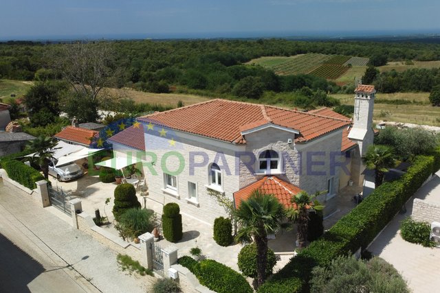 Mediterranean villa with a panoramic view of the sea