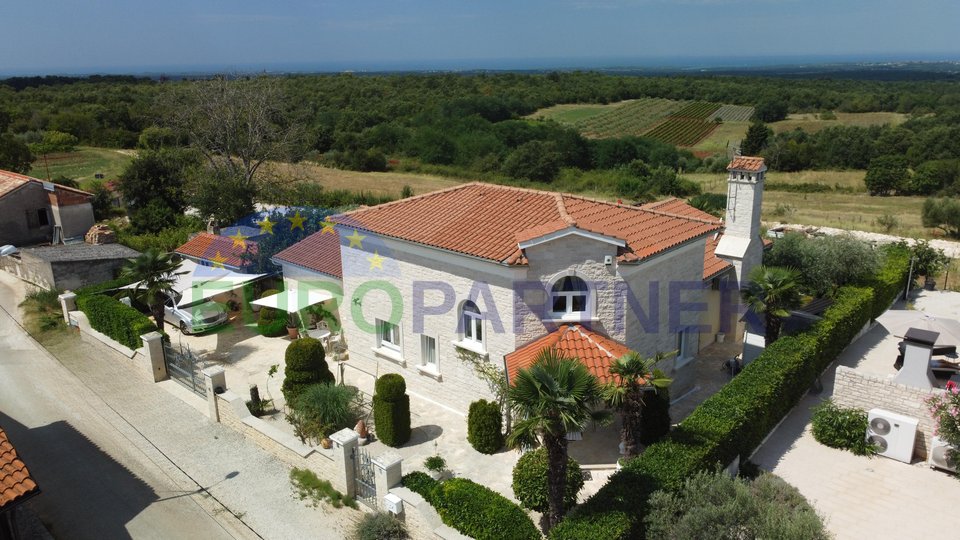 Mediterranean villa with a panoramic view of the sea