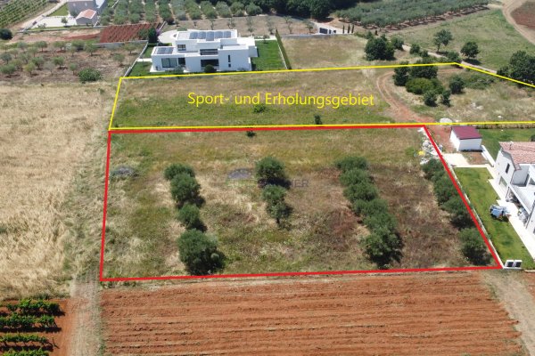 Građevinsko zemljište s pogledom na more, Kaštelir, 2458m2
