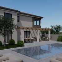 Kaštelir okolica - Moderna dvojna kuća u mediteranskom stilu s bazenom ili jacuzzijem - 3