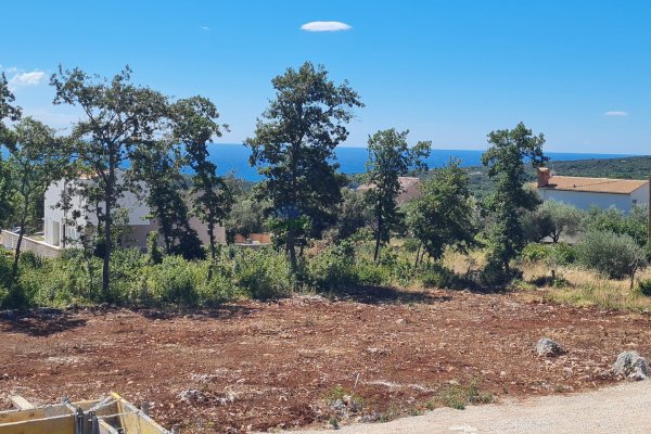 Kuća s bazenom modernog dizajna u roh bau fazi , pogled na more